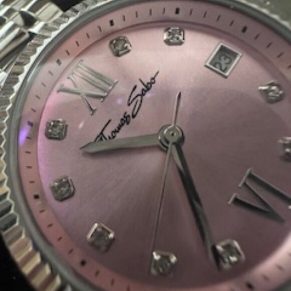 THOMAS SABO WATCH FOR WOMEN DIVINE PINK WITH WHITE STONES SILVER-COLOURED main image 8